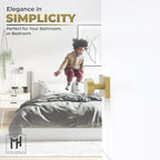 Mega Handles SUANA Privacy Door Knob for Hallway, Closet and Bathroom, Reversible Heavy Duty Design Door Knobs, Fits All Standard Door Sizes Screws Included - Satin Brass (1 Pack)