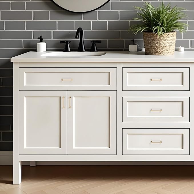 JOY DECOR Cabinet Pulls – 3-3/4 Inch Hole Center, Champagne Bronze, 10 Pack, Zinc Alloy Cabinet Handles for Drawers & Cupboard – Vintage Style Hardware for Kitchen, Bathroom, Dresser