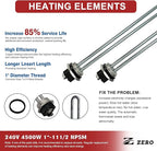 Upgraded Z EWH-03 Electric Water Heater Repair Kit - UL Certified | Fits A O Simith Ken-more Whhirl-pool with Upper & Lower Thermostats,Heating Elements,Water Heater Parts,Wrench Included