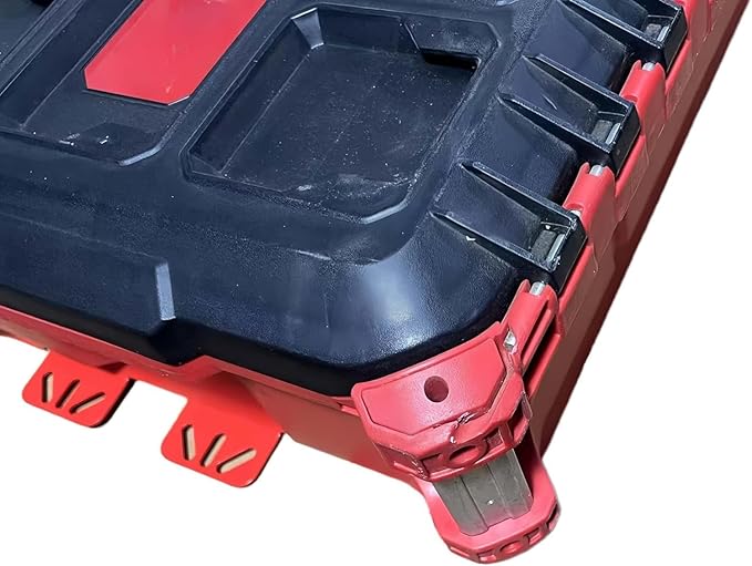 Packout Mounting Plate, Metal Base for Milwaukee Toolboxes, Wall or Floor Mount (1, RED-A)
