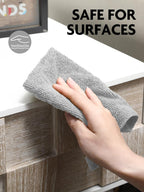 Fantasticlean Microfiber Cleaning Cloth Roll -90 Pack, Tear Away Microfiber Towels, 12" x 12", Reusable, Washable, Scratch Free, Ultra Absorbent Dishcloth for Car, Home Supplies, Pet, Kitchen (Grey)