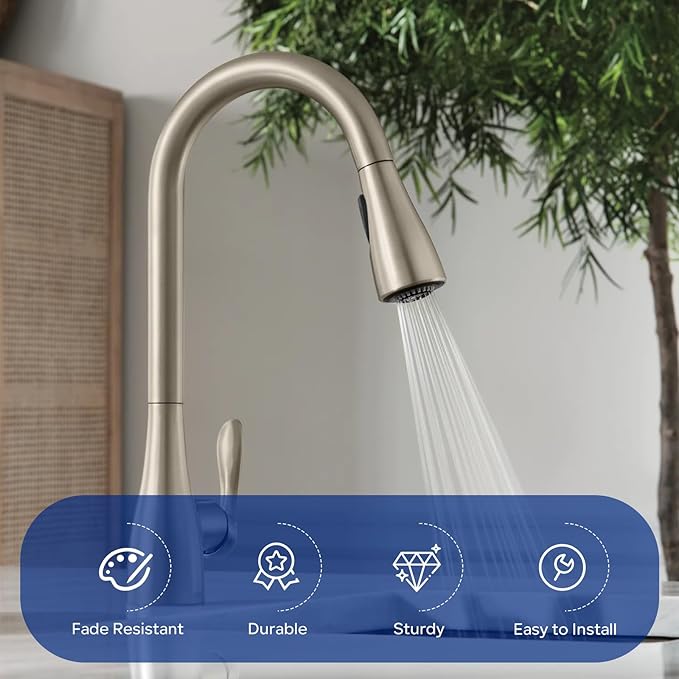 1255 Replacement Cartridge for Moen Kitchen Faucet, Single Handle Cartridge with Leak-Proof Design for Duralast, with Stainless Steel Lever