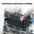 GASLAND Master 30 Inch Gas Cooktop with Griddle PRO GH3805SS1FC with 5 Burners, CSA certified, 120V Plug-in, NG/LPG Convertible