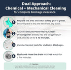 Ultimate Drain Opener Kit, 2 Pack Hair and Grease Remover with Gloves and Drain Cleaning Tools