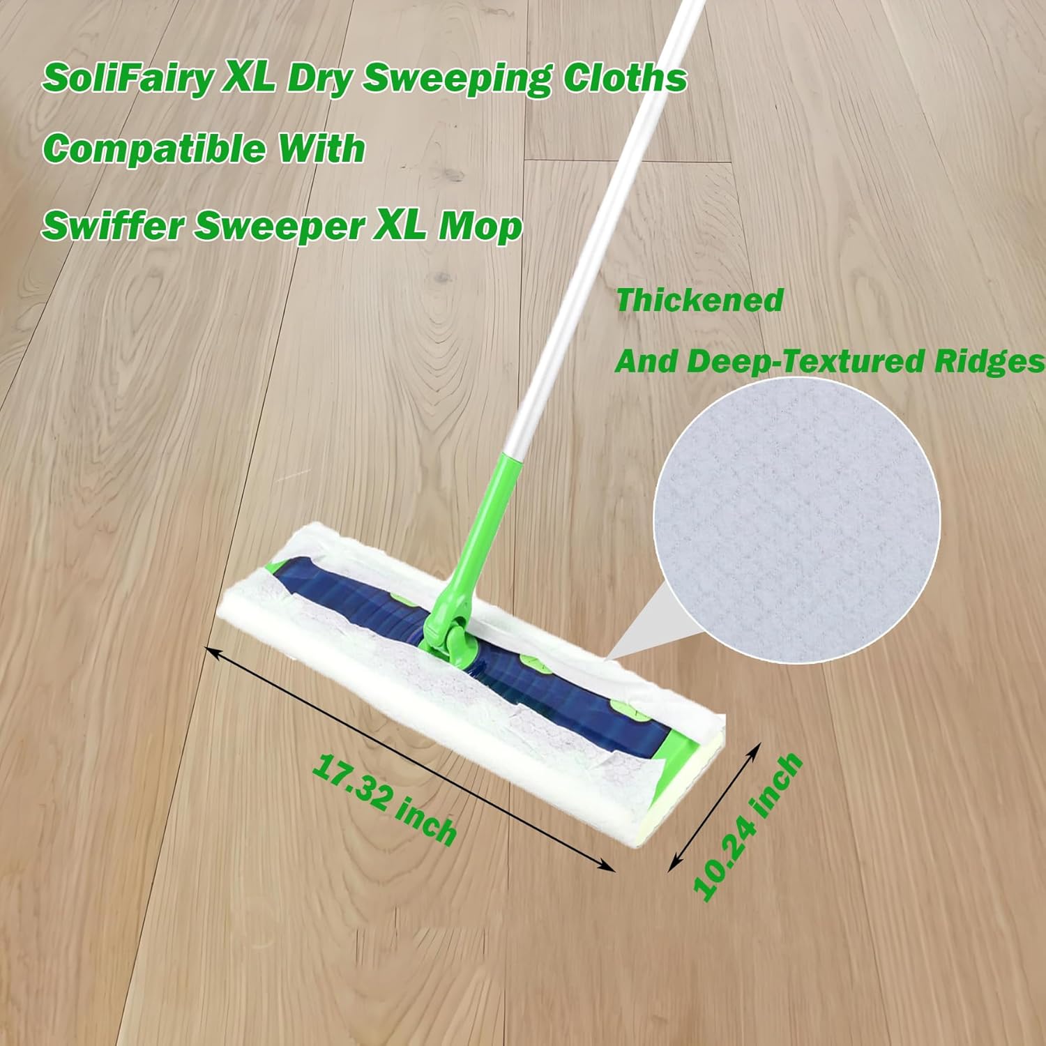 XL Dry Sweeping Cloth Refills for Swiffer Sweeper X-Large Mop, XL Disposable Dry Pads Refills, Pet Hair Dust Heavy Duty Dry Floor Cloth Refills for Floor Sweeping and Cleaning, 60 Count