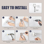 Bathroom Hardware Accessories Set: 7-Pieces Bath Towel Bar Set, Towel Racks for Bathroom Wall Mounted, SUS304 Stainless Steel, Brushed Nickel