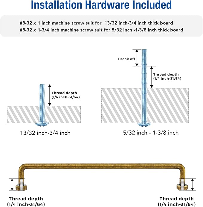 JOY DECOR Cabinet Pulls – 7-1/2 Inch Hole Center, Antique Brass, 2 Pack, Zinc Alloy Cabinet Handles for Drawers & Cupboard – Vintage Style Hardware for Kitchen, Bathroom, Dresser, Furniture Makeover