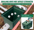 24x16x16 Underground Splice Box Rectangular Electrical Junction Boxes Polyethylene Distribution Pull Chamber W/FRP Inspection Cover Access Enclosure Pit Drillable Tapered Wiring Box for Cable