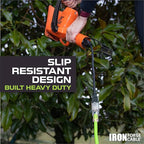 Iron Forge Cable Weatherproof 15 Ft Outdoor Extension Cord - 16/3 SJTW 13 Amp Heavy Duty Neon Green High Visibility Cable with 3 Prong - Lighted End