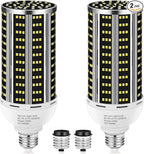 100W 2 pack LED Corn Light Bulb,(1000W Equivalent )Commercial Grade DayLight 5000K E26/E39 14200LM Medium Mogul Base LED Lamp,Large Area Lights For Outdoor Indoor Garage Warehouse Factory Bay Light