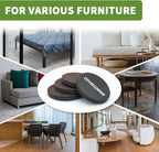 Felt Furniture Sliders for Hardwood Floors 8 PCS - 3 1/2 inch Furniture Moving Slider – Heavy Duty Felt Movers Sliders Chair Legs Floors Protectors (for Hardwood Floors) Brown