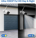 Zypola® Wireless Security Camera System, 4CH NVR with 4 WiFi Outdoor Cameras and 500GB HDD, 1080P Full HD Video, Color Night Vision, Human Motion Detection, Weatherproof for Home Business