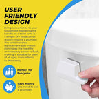 Qualihome Universal Side Mount Toilet Handle Tank Flush Lever - Modern Durable Toilet Bowl Handles Side Mount - Also Replaces Eljer Toilet Handle & THU004-CP Toto Toilet Handle Replacement (White)