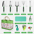 Orientools Gardening Gifts for Women & Men, Garden Tools Set Kit with Bag, 11 Piece Gardening Hand Tools, Allotment Gifts for Gardeners