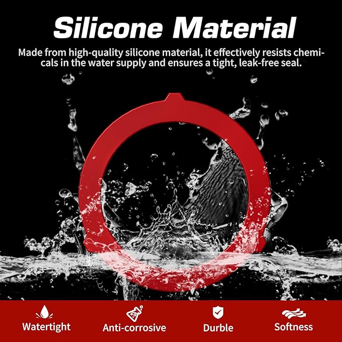 Triple-Lip Design Flush Valve Seal for Kohler, 3 Pcs Upgraded Silicone Material Canister Toilet Tank Parts Gasket Replacement for GP1059291, for Easy Install and Uninstall