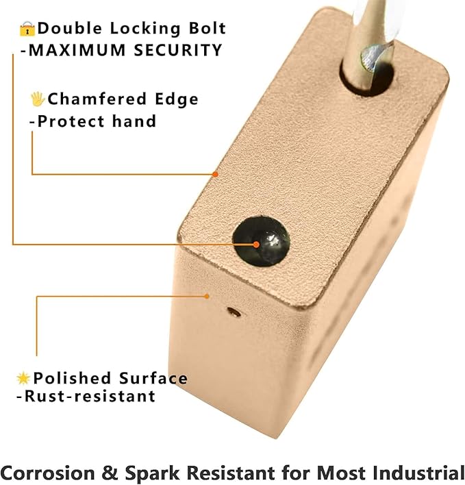 SEPOX® 4 Pcs Ultra-Durable Anti-Rust Outdoor Padlocks - Gold Aluminum, 38mm (1-1/2") with Long Shackle & 8 Same Keys, Ideal for Gate, Storage, Locker, Fence & Lock-Out, High Security