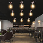 E26/E27 Screw Head Light Socket 100-240V Vintage Ceiling Light Wall Lamp Bulb Holder Socket for Hallway,Kitchen,Basement,Garage,Bar,Restaurant (Bronze)