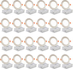 DLLT LED Recessed Ceiling Light: 24 Pack 4 Inch Brushed Nickel Recessed Lighting