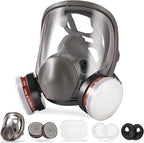 Full Face Gas Mask - Gas Masks Survival Nuclear and Chemical, Reusable Respirator Mask (6800+P-A-1)