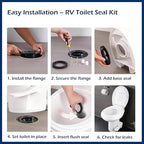 Toilet Wax Ring Replacement Kit，Premium Toilet Seal and Gasket Replacement，Toilet Flange Repair Kit Include Hardware Nuts, Washer, Bolts and Bolt Caps