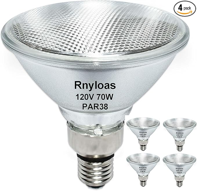 PAR38 Flood Light 70W 120V（80W Equivalent,4 Pack Long Lifespan PAR38 Flood Light Dimmable, High Output 800LM PAR38 Bulb with E26 Base, 2800k Warm White Par38 Lighting Bulb