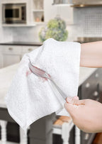 100% Cotton Terry Towels Cleaning Cloths Pack of 50 (12x12 Inches) White Cotton Terry Cloth Bar Rags White Bar Towels, Multipurpose High Absorbent Terry Towels for Cleaning Auto Detailing or Painters