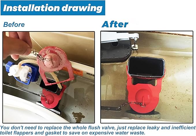 Toilet Flapper Replacement with Toilet Flush Valve Gasket Compatible with Kohler 1032640/K84284 Flapper Replacement KOHLER GP83996/GP83888 Gasket