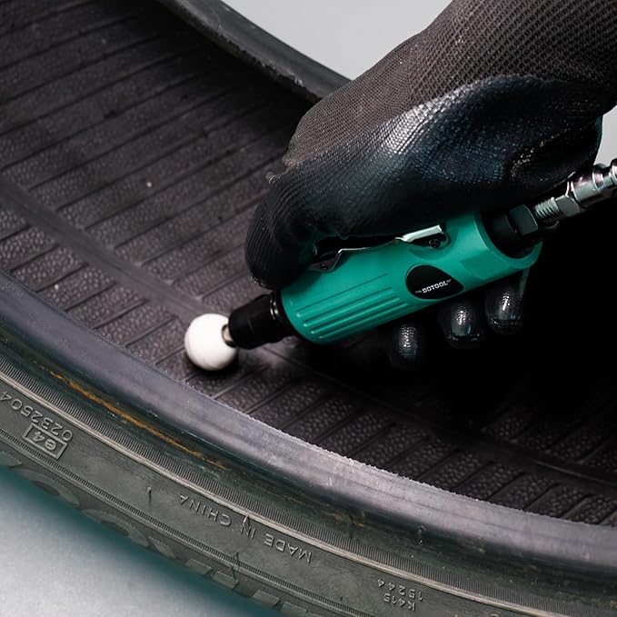 1/4" Air Die Grinder Kit Straight Pneumatic 22000 RPM Rear Exhaust Polisher with 1/4"(6MM) and 1/8"(3MM) Collets Mini and Compact Size, Polishing Tool