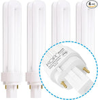 (4 Pack) PL18W/2U/2P/850 18-Watt Double Tube G24d-2 (2 Pin) Base 5000K