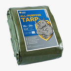 GUARD SHIELD Heavy Duty Tarp 18x24 Feet Green Multi Purpose Thick Waterproof Poly Tarp Cover 10mil
