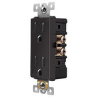 ENERLITES Elite Series Decorator Receptacle Outlet Child Safe Tamper-Resistant, Gloss Finish, Self-Grounding, 2-Pole, Residential Grade, 15A 125V, UL Listed, 61501-TR-DB-10PCS, Dark Bronze (10 Pack)