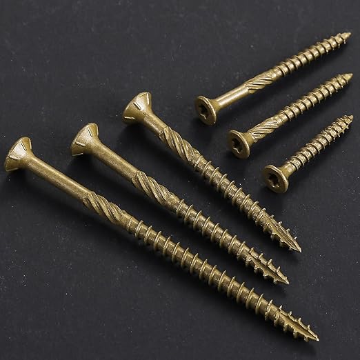 #10 * 4" Deck Screws, (106pcs) 2 lbs.Exterior Wood Screws, Rust Resistant epoxy Coated, Bronze, T25 Star Bit