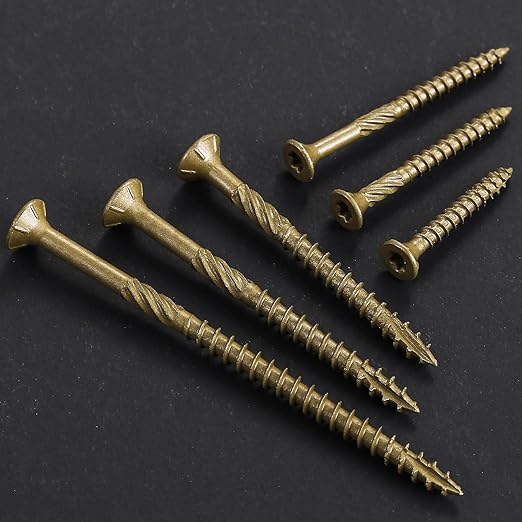 #8 * 2" Deck Screws, (311pcs) 2 lbs.Exterior Wood Screws, Rust Resistant epoxy Coated, Bronze, T20 Star Bit