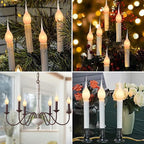 12 Pack Silicone Dipped Candle Light Bulbs Electric Candle Bulbs, for Chandeliers Window Candle Replacement Bulbs & Candelabra Light Bulbs, Clear Silicone Shatterproof, C7/E12 Base, 5W, Warm White