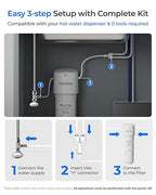 Waterdrop 10UE Under Sink Water Filter for Instant Hot and Cold Water Dispenser System, Reduces PFAS, PFOA/PFOS, Lead, Chlorine, Bad Taste & Odor, 11000 Gallons