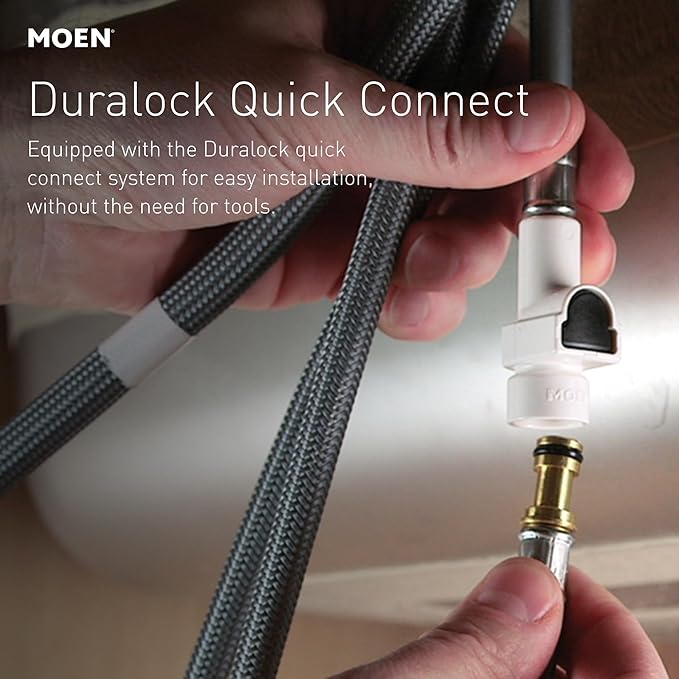 Moen 87801SRS Conneaut One Handle Pulldown Kitchen Sink Faucet with Reflex Docking and Power Clean, Spot Resist Stainless