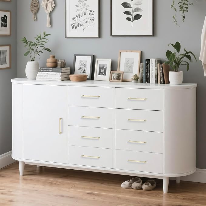 20 Pack 5 Inch(128mm) Hole Center Modern Brushed Gold Cabinet Pull Handle Timeless Vanity Drawer Pull Handle Classic Cabinet Hardware for Kitchen Dresser Bathroom, Screws Included, B-Gold(5x20)