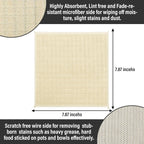 Dish Rags for Washing Dishes 8 Pack Multipurpose Wire Miracle Cleaning Coths Non-Scratch Wire Dishwashing Rag Lint Free Microfiber Cleaning Cloth for Kitchen Windows（Beige