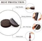 Yelanon Felt Furniture Pads for Hardwood Floors -24 Pcs 2.5" Premium Felt Pads for Chair Legs, Floor Protectors for Furniture, Brown