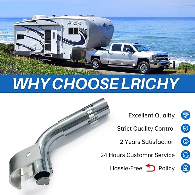 OEM 91638 Main Burner Tube for Atwood/Dometic RV Water Heaters 6 & 10 Gallon Tank, Adjustable Replacement Part with Replaceable Flame Deflector Disk