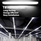 F15T8/DL 18 Inches T8 15 Watt Fluorescent Tube Compatible for Sylvania GE Eiko F15/T8/D Daylight 6500K G13 Bi-Pin Base 6 Count