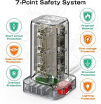 Tower Surge Protector Power Strip with USB 12 Outlets with 4 USB Ports (1 USB C), 10FT Extension Cord Multi Plug Outlet Extender Overload Protection for Home Office