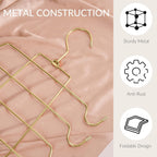 ZEDODIER 3 Pack Tank Top Hanger, Space Saving Bra Hangers, Non-Slip Hanging Sport Bras Holder, Closet Organizers and Storage for Camisoles Tank Tops Bras Ties Swimsuits Strappy Dress, Gold