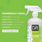 Better Life All Purpose Cleaner - Multipurpose Home and Kitchen Cleaning Spray for Glass, Countertops, Appliances, Upholstery & More - Multi-surface Spray Cleaner - 32oz (Pack of 2) Clary Sage/Citrus
