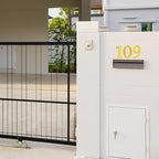 10Pcs Mailbox Numbers for outside 0-9, 2.75 inch 3D Self Adhesive Street Address House Door Numbers Signs for Apartment,Office,Cars,Mailboxes (Golden)