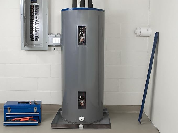 26GA Galvanized Drain Pan W/O Hole-Rust-Free Made for Electric Water Heater & Air Conditioning Units Protects Floor from Water Damage, Easy to Install- 28"x28"x2"