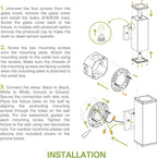 ASD 2 Light Square Outdoor Wall Light Fixture | 120W E26 Bulb Socket 120V ETL Cylinder Up Down Lights | LED/CFL/Incandescent Exterior Bulb Wall Sconce | Front Door, Porch, Patio | Black, 2 Pack