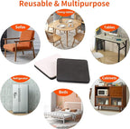 Ezprotekt 3.5" Felt Furniture Movers Sliders for Hardwood & Vinyl Floors, 16 Pcs Square Reusable Felt Furniture Moving Pads for Heavy Duty Sofa Bed Couch Cabinet, Move Items and Quickly (Beige)