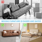 New Upgrade Furniture Sliders, Multi-Surface 3-in-1 Furniture Movers Sliders, Round Moving Pads with 8PCS 4.3" Carpet Sliders+4PCS Hard Floor Socks+1 Lifter, Protect Floor and Easily Move Furniture