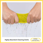 Microfiber Cleaning Cloth for Kitchen & households, Towels for Cars. (300gsm) (Pack of 24 Yellow)